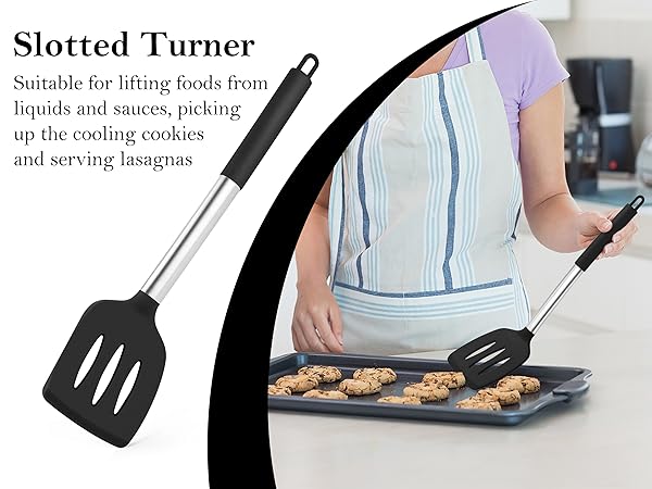 Black Cooking Utensil Set of 4