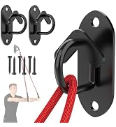 Wuno Shop Resistance Bands Wall Mount Anchors, Door Workout Anchors for Strength Training/Weight ...
