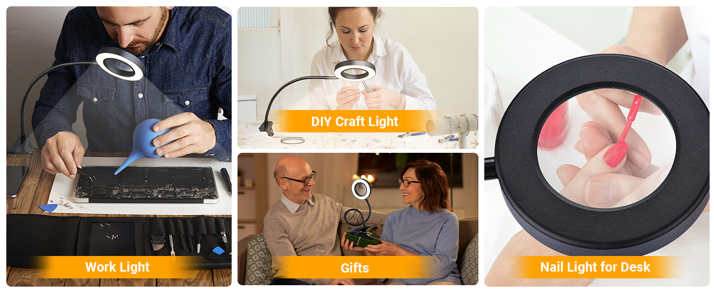 lighted magnifying glass with light reading light reading lamp magnifying glasses with light