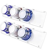 Storage Theory Yogurt Organizer for Fridge – Peel and Stick Yogurt Storage for 4 Wide-Mouth Vegan...