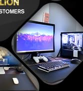 KTRIO Large Gaming Mouse Pad with Superior Micro-Weave Cloth, Extended Desk Mousepad with Stitche...