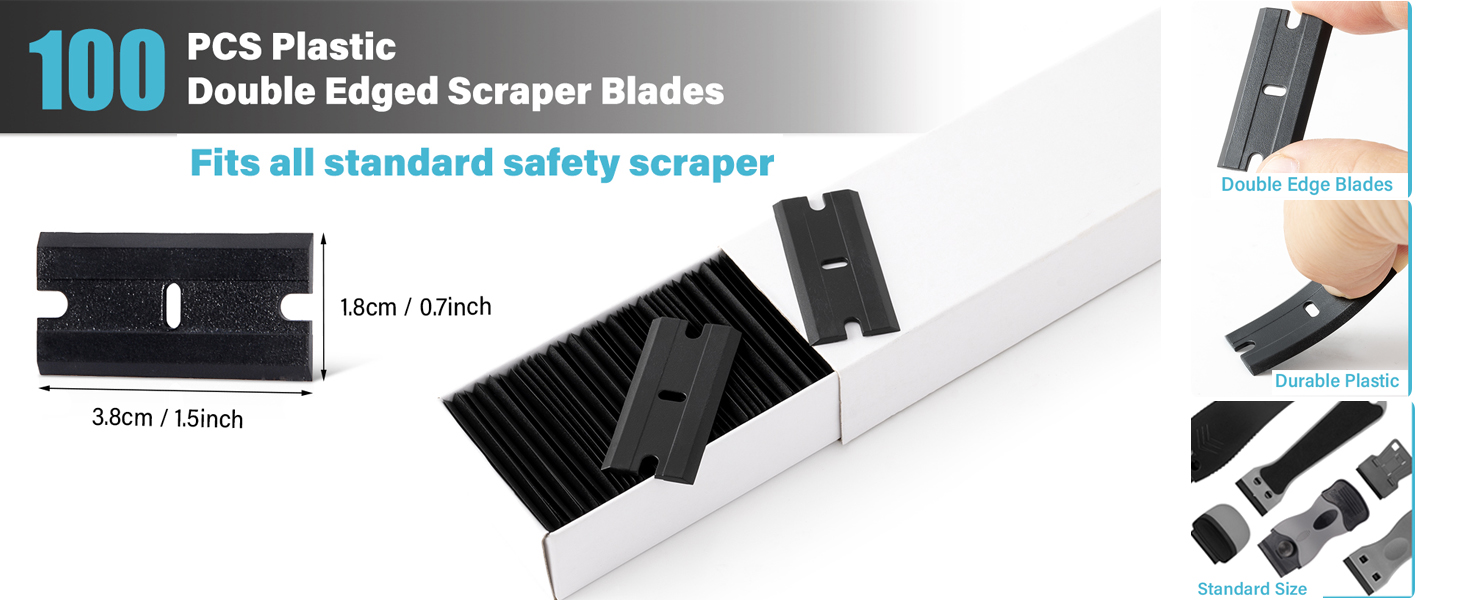 double edge plastic scraper blade