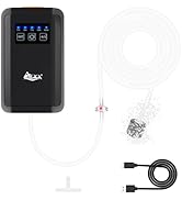AQQA Aquarium Air Pump Fish Tank Aerator Pump Battery Backup Fish Oxygen Pump Rechargeable Portab...