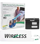 Smart Caregiver Bed Exit Alarm with Wireless Pager - Early Alert Fall Prevention for Seniors and ...