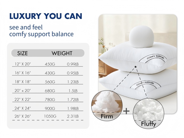 MIULEE PILLOW INSERTS
