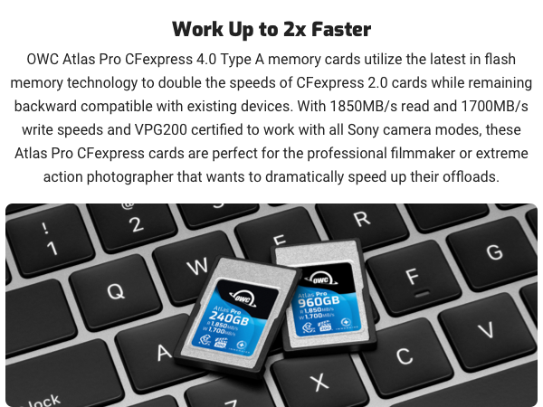 CFexpress 4.0 Type A Memory Card atlas digital camera card HIGH SPEED DURABLE