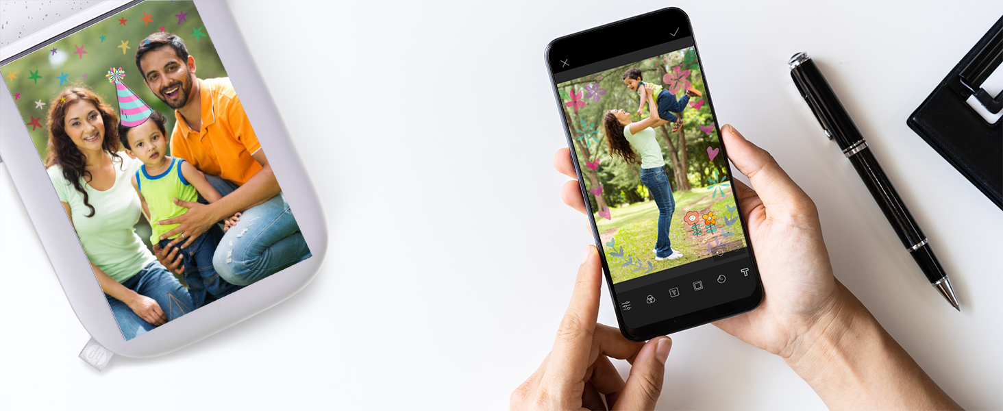 HP Sprocket Studio Plus WiFi Printer – Wirelessly Prints 4x6” Photos from Your iOS & Android Device