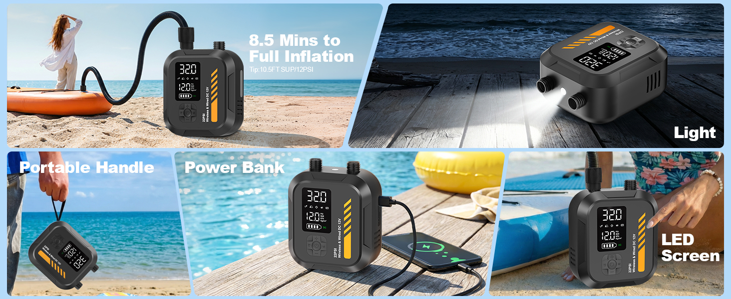 paddle boarding pump portable