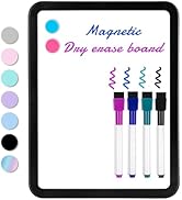 VUSIGN Small White Board Dry Erase, 8.5'' x 11'' Magnetic Dry Erase Board, Mini Whiteboard with M...