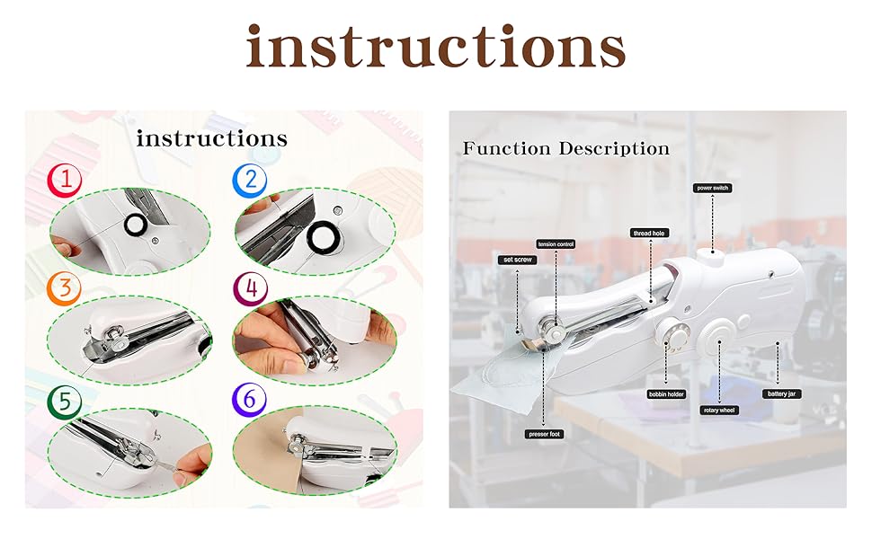 Hand-held sewing machine