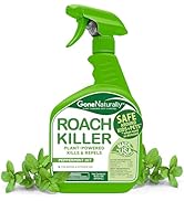 GoneNaturally Roach Killer – Peppermint Oil Roach Spray for Indoor &amp; Outdoor Use – Cockroach Kill...