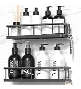 YASONIC Shower Caddy Adhesive, Rustproof Shower Shelves for Inside Shower, Large Capacity Bathroo...