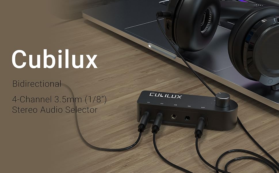 Cubilux Bidirectional 4 Ports Audio Selector Box