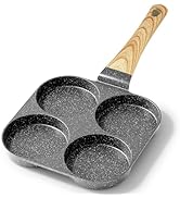 Non Stick Egg Pan, 4-Cup Granite Omelette Pan Skillet for Breakfast, Pancake Pan with Heat-R...