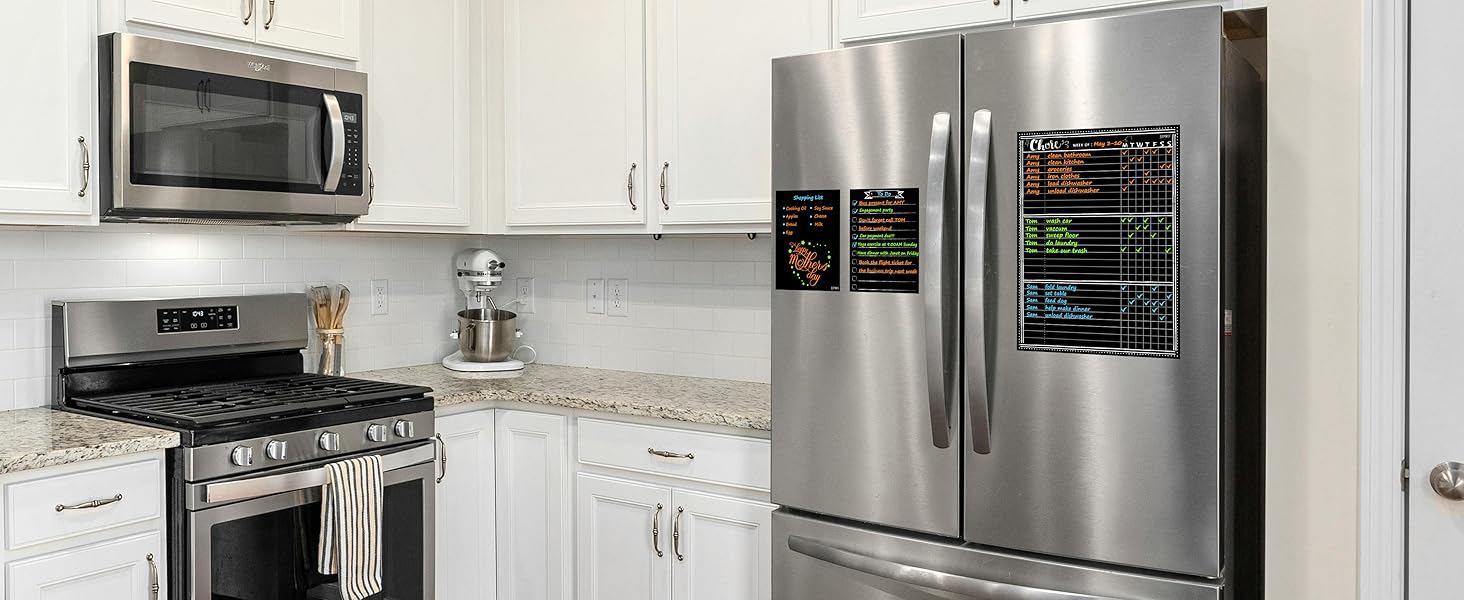 JJPRO Magnetic Dry Erase Chore Chart Blackboard for Fridge