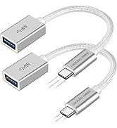 COUPLING USMILE USB C to USB 3.2 Adapter [2pcs Silver], Transfer up to 10Gbps, Type C to USB(Male...