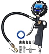 DigitPro Digital Tire Pressure Gauge with Inflator, 3-250 PSI Air Compressor Accessories with Air...