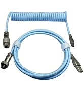 USB C Coiled Keyboard Cable - Gaming Keyboard Coil Cord ,Custom Type Braided Mechanical Keyboard ...