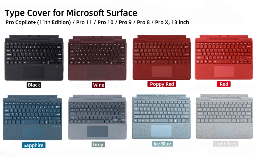 Microsoft surface pro 11/10/9/8/X keyboard