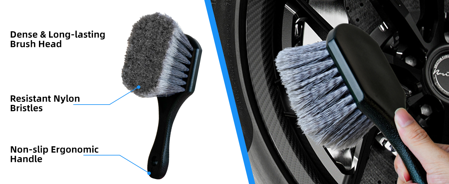 Soft-bristles Tire Brush