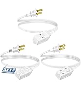 DEWENWILS 3 Foot Extension Cord, 16 AWG SPT-2 Power Cable for Indoor Use, 2 Prong Outlets Plugs f...