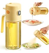 katbite 18.6 oz/550ml olive oil dispenser bottle for Cooking, 2 in 1 glass oil bottle and oil spr...