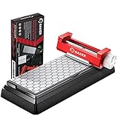 Saker Honing Guide with Whetstone - Red Off-Center Upgraded Honing Tool and Diamond Sharpening St...