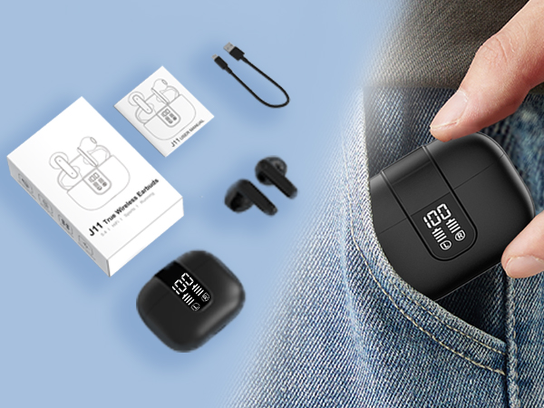 Wireless Earbuds Bluetooth 5.4, in Ear buds Deep Bass Stereo 6 Mic ENC Noise Cancelling