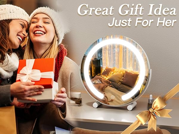 circle vanity mirror ring light mirror small light up mirror lit vanity mirror tabletop