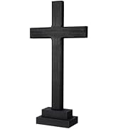 Veemoon 1pc Cross Desk Decoration Nativity Craft La Croix Ornament Wood Crosses for Crafts Altar ...