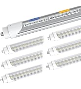 ETL Listed 8FT T8/T12 LED Bulbs 8 Foot, 5 Power(30W-50W)&amp; 6CCT(3000K-6500K) All in 1, Plug &amp; Play...