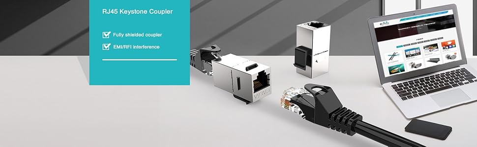 CAT7 Keystone Jack Inline Coupler