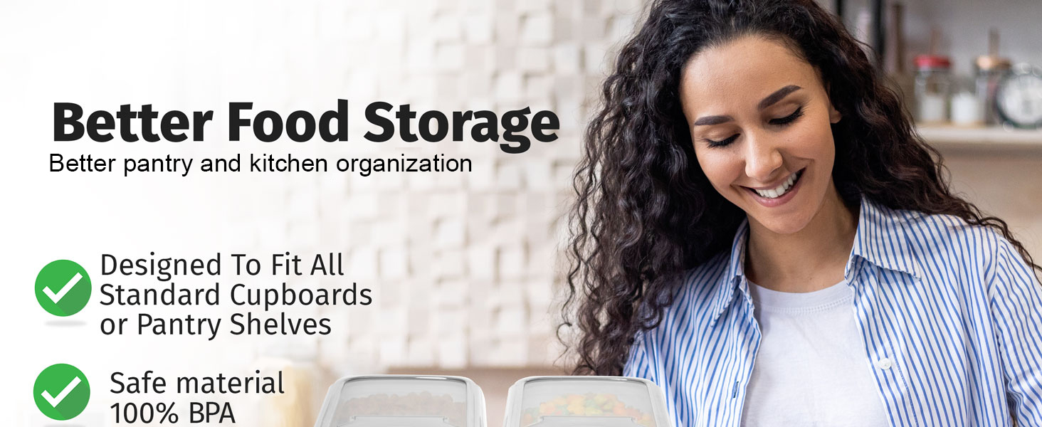 extra large food storage containers with lids airtight, cereal holder air tight kitchen containers 