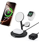 3 in 1 Magnetic Wireless Charger Stand for Apple Devices, TRIBONE Fast Charging Station for iPhon...