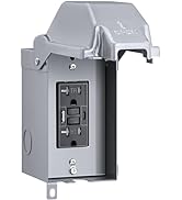 SURAIELEC Outdoor GFCI Outlet Box with USB-C & USB-A Ports, 20 AMP Waterproof WRTR GFCI Receptacl...