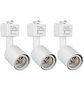 mirrea J Type Track Lighting Head to E26 Medium Screw Base Adapter Light Direction Adjustable Pac...