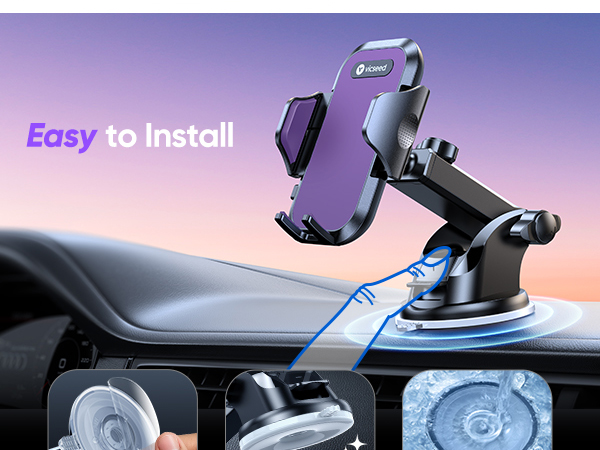 easy to install dashboard car cell phone holder mount
