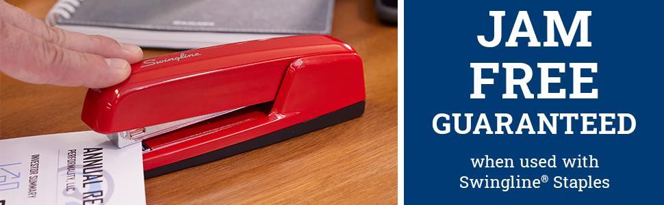 747 Jam Free Guaranteed when used with Swingline Staples