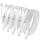 5Pack(3/3/6/6/10FT) USB C to Lightning Cable [Apple MFi Certified] iPhone Fast Charger Power Deli...