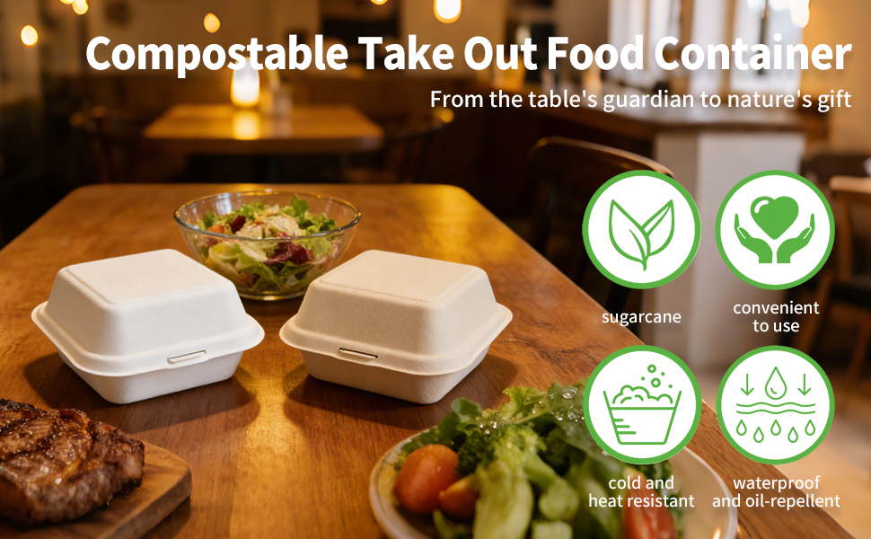 Compostable Take Out Food Container
