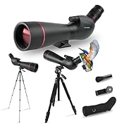 2025 New 25-75x100mm 25-75x82mm Waterproof Spotting Scope with Tripod Phone Adapter Carrying Case...