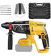 Cordless Rotary Hammer Drill for Dewalt 20V Max Battery, Brushless SDS Plus Rotary Hammer, 4 Mode...