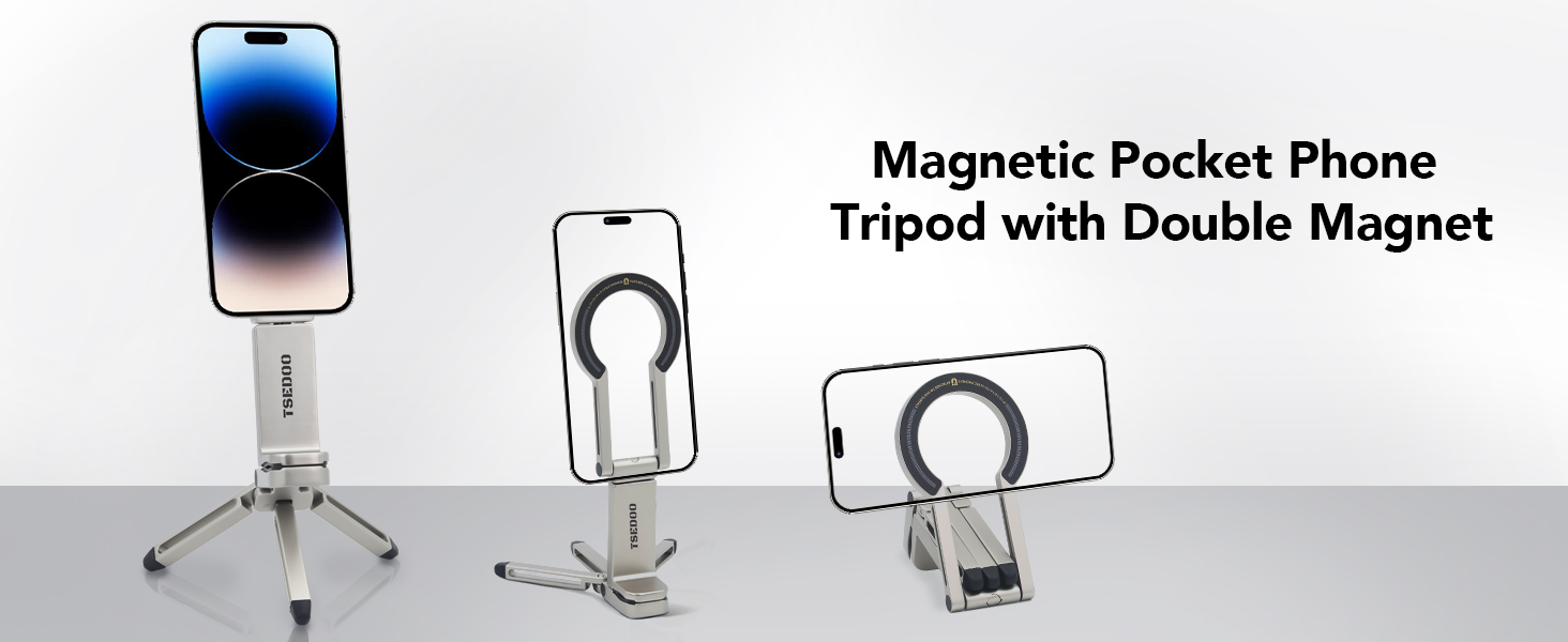 Magnetic Pocket PhoneTripod with Double Magnet