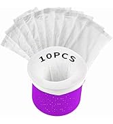 Bzyltrux 10-Pack Swimming Pool Skimmer Filter Socks, White Mesh Net Bags for Pool Maintenance and...