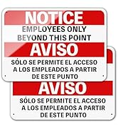 Employees Only Beyond This Point Sign