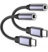 TechMatte USB Type C to 3.5mm Female Headphone Audio Jack Aux Adapter with Smart DAC Chip Support...