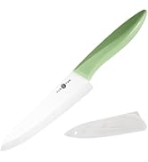 YUSOTAN Ceramic Chef Knife, 6-Inch Ceramic Kitchen Knife Chef's Knife with Sheath Cover, Sharp Sh...