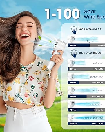 1-100 Speed Hand Held Fan