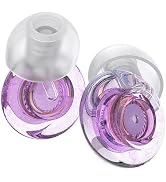 Yawsoy Purple Silicone In-Ear Ear Plugs, 2 Pack High Fidelity Ear Plugs for Concerts, Raves, Work...