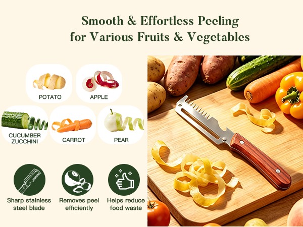 Smooth &amp;amp; Effortless Peeling for Various Fruits &amp;amp; Vegetables